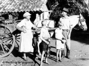 Família alemã na colônia Nova Europa, em Ibitinga